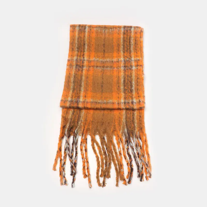 Adidas Clover New Scarf Women's Plaid Tassel Warm Scarf IA8908
