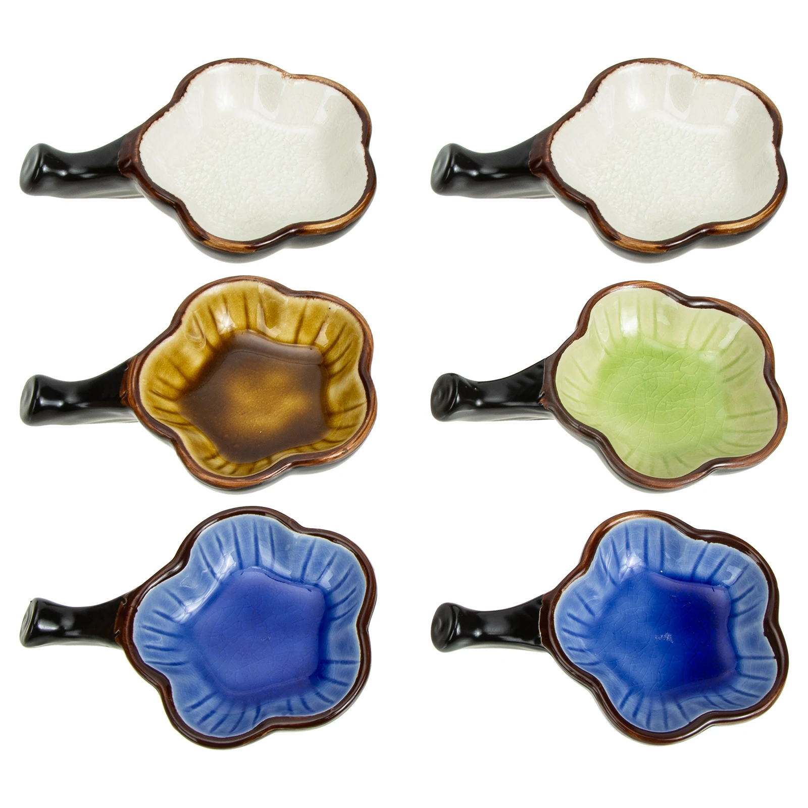 ถาดล้างพู่กันเซรามิก 6 ชิ้น สำหรับงาน DIY นักเรียนศิลปะ ถ้วยล้างพู่กันเซรามิก