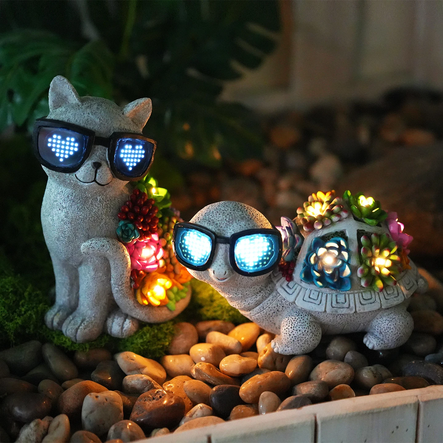 Cute Solar Powered Glasses Turtle Lights Fashion Garden Outdoor Terraces Camping Solar Lamps Decoration Accessories Gift