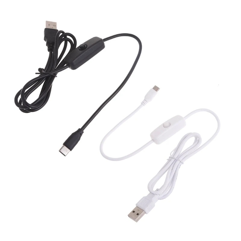 5V3A USB A to Type-C Charging Cable With Switch USB Type C Power Supply Cord For Type C Interface Electronic Devices