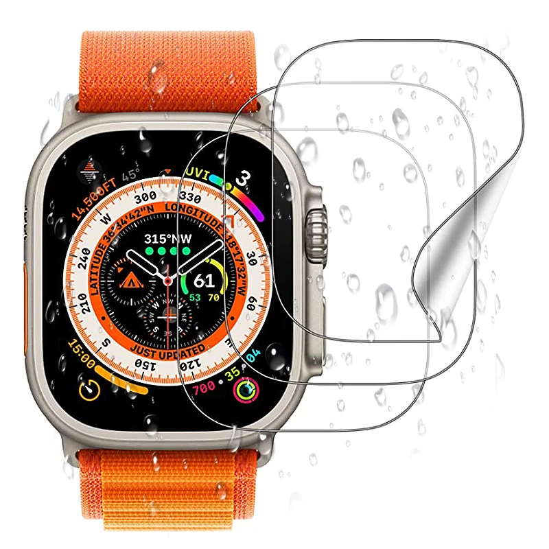 Soft Screen Protector for Apple Watch Ultra 8 7 6 SE 5 4 3 2 9D HD Film No Glass iWatch Case 49mm 45mm 41mm 44mm 42mm 38mm 40mm