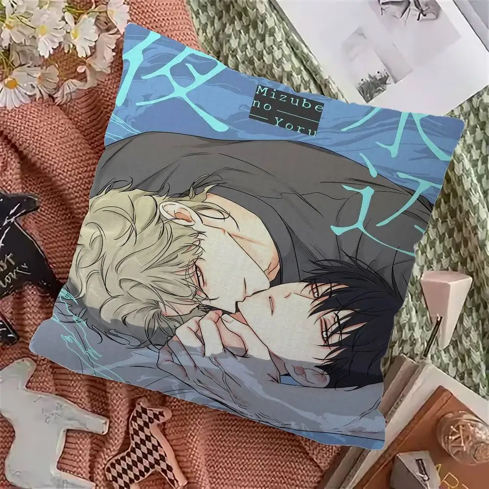 أنيمي منخفضة المد في الشفق وسادة غطاء الوسادة المخدة غرفة المعيشة أريكة ديكور المنزل حسب الطلب