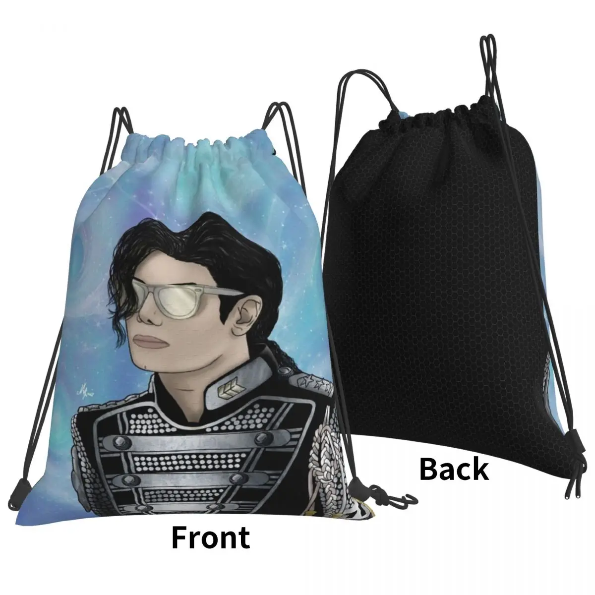 Michael Jackson Musicians Singers Dancers Backpacks Portable Drawstring Bags Sports Bag Book Bags for Man Woman Students