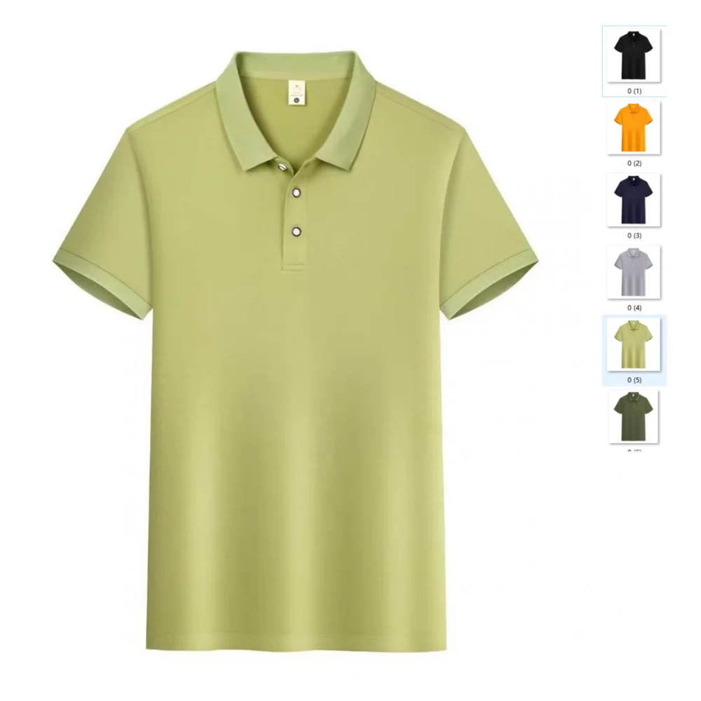Solid Color Polo Shirt Men's Lapel Collar T-shirt sports Casual Tops suitable for outdoor leisure activities comfortable Summer