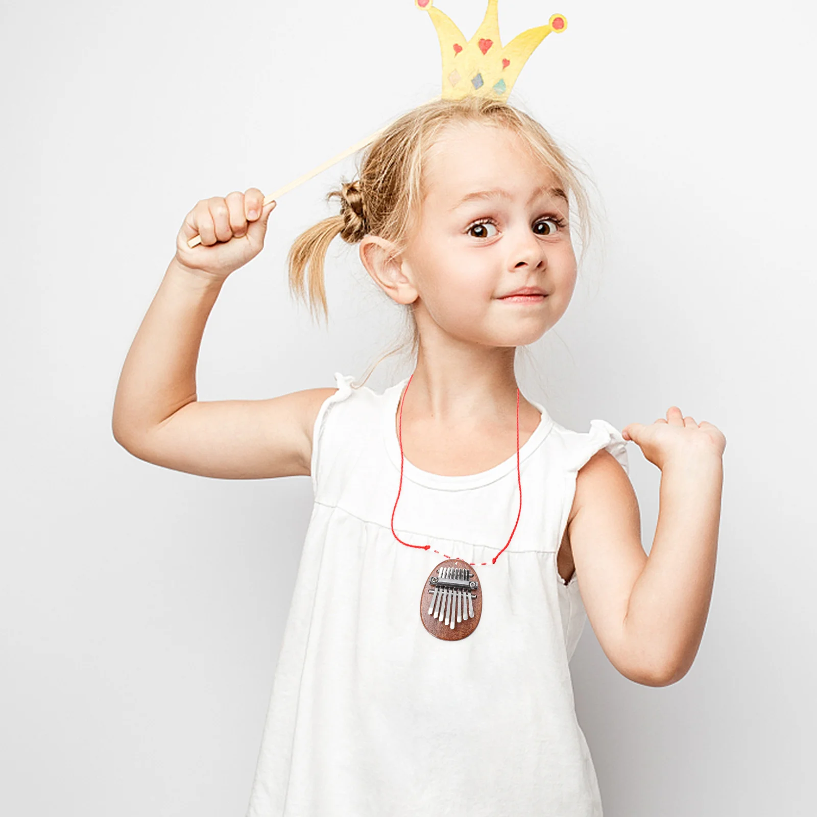 

1Pcs Natural Wood Grain Thumb Piano Eight Keys Portable Kalimba Lightweight Musical Instrument for Stage Performance