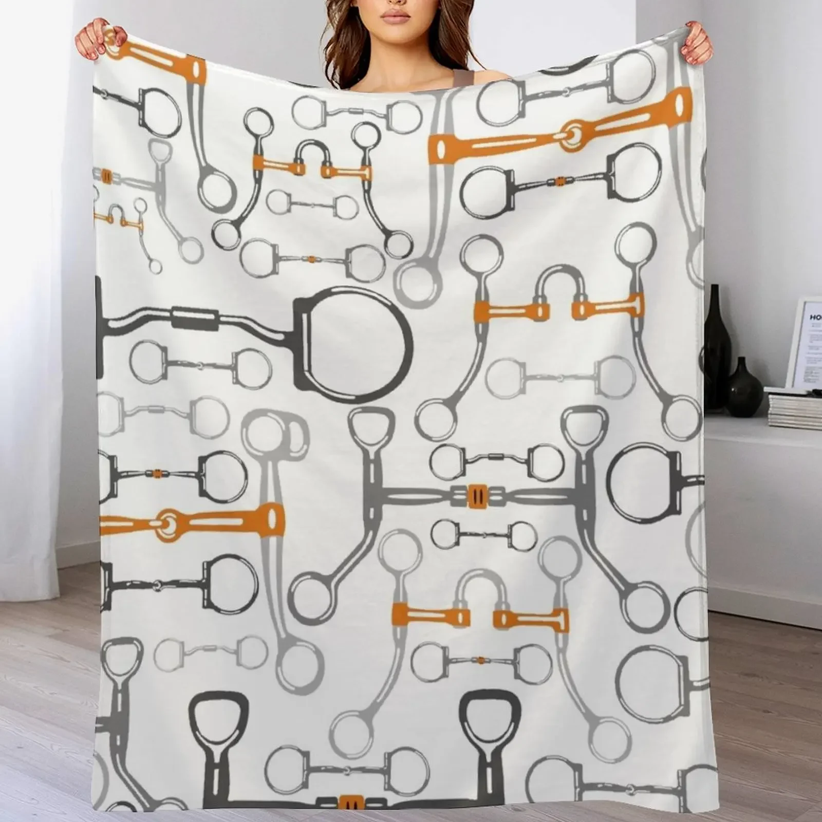 

Western Bits Multi Throw Blanket warm winter Luxury for sofa wednesday Blankets