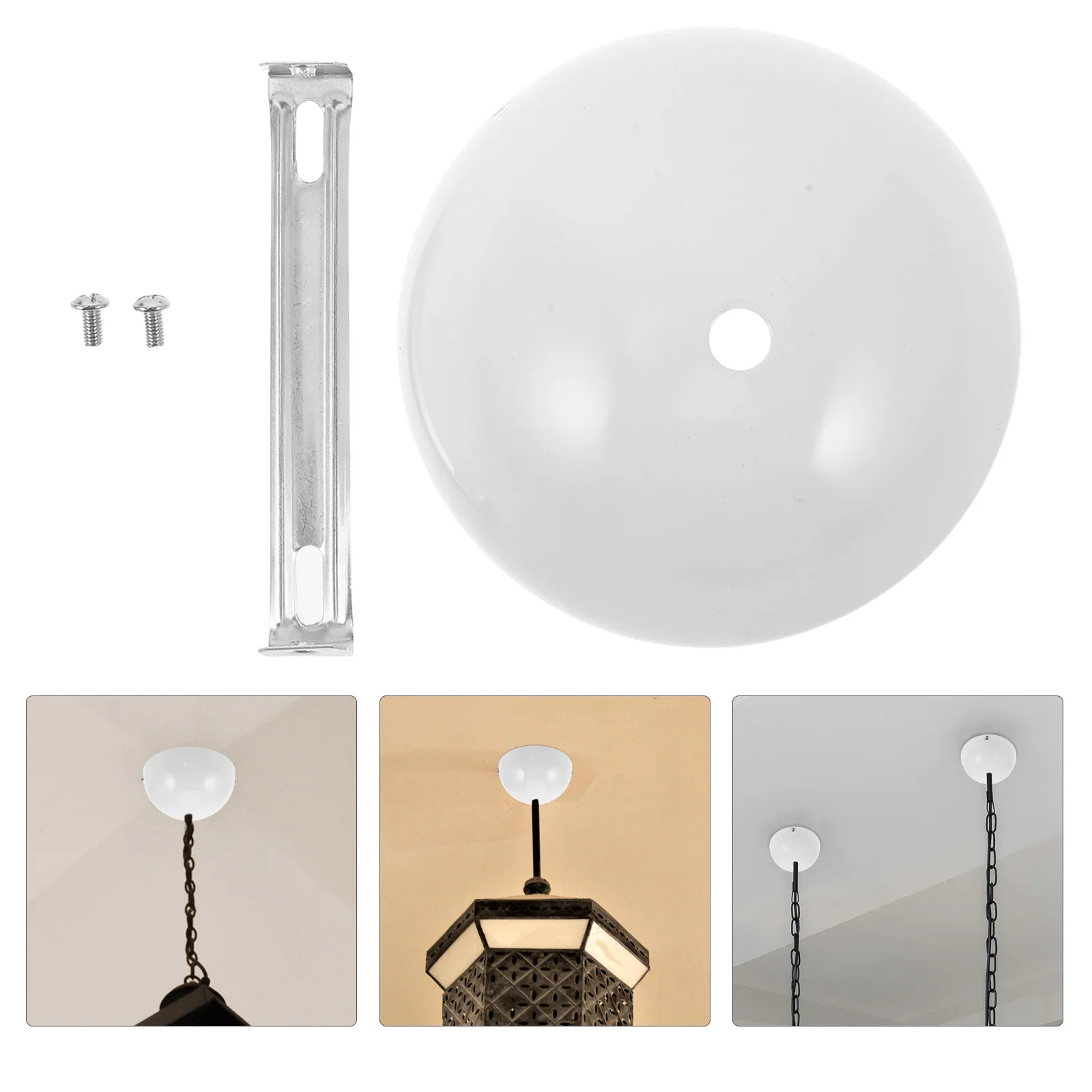 

Ceiling Canopy for Pendant Lamp 120Mm Semi-Circular Modern Decorative Light Fixture Plate Living Room Bedroom Hotel