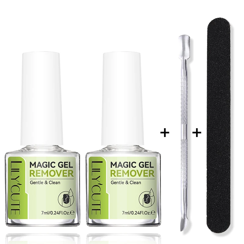 LILYCUTE 2 stks/setNail Gel Polish Remover Schoon UV Losweken Semi Permanente Vernis Nail Art Removal Tools Manicure