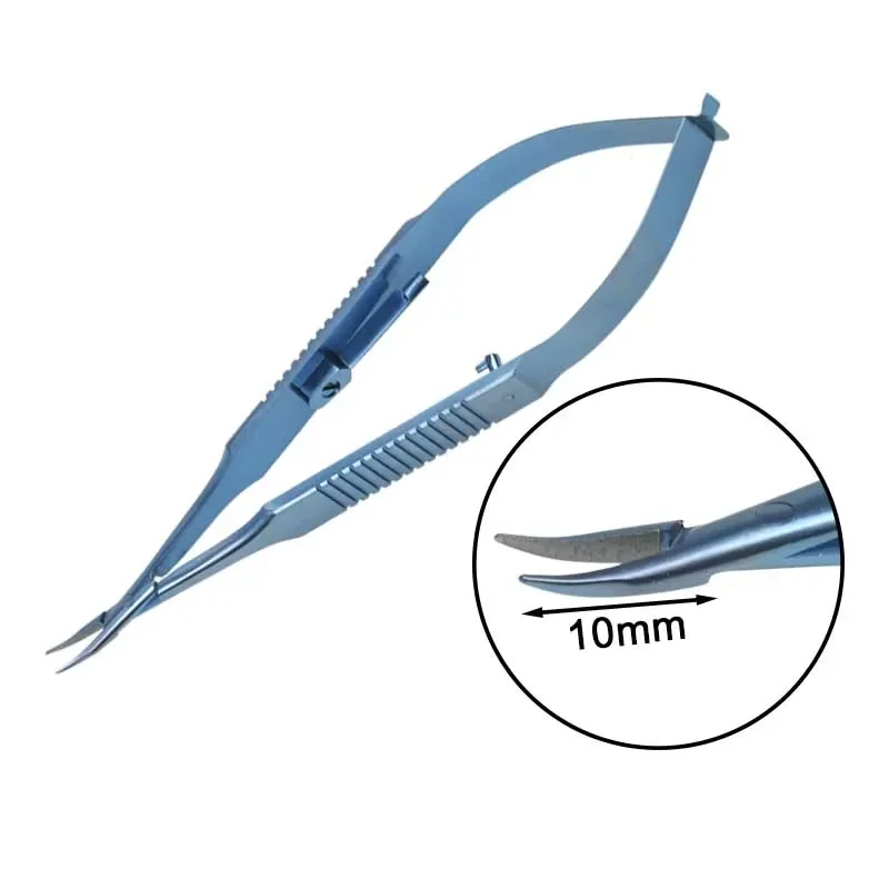 

1pcs Curved Head Needle Holder with Lock Titanium Alloy Ophthalmic Surgical Instrument