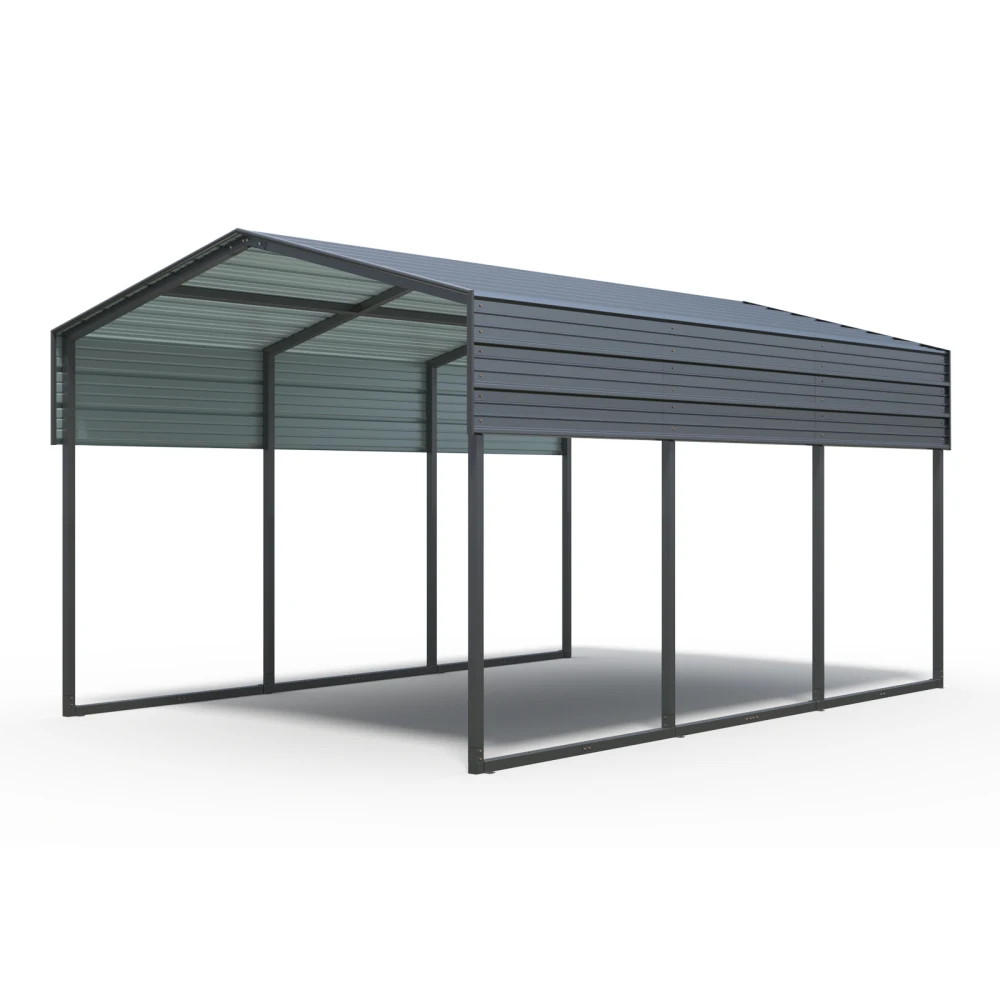 

Outdoor Carport,Heavy DutyCarport Canopy with Galvanized Steel Roof and Frame,Metal Carport Large Garage for Driveway Car,Truck