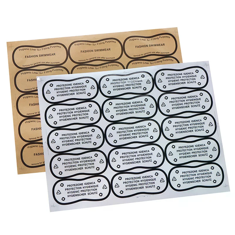 30pcs/set Hygiene Label Clear Tape Swimwear Underwear Try on Label