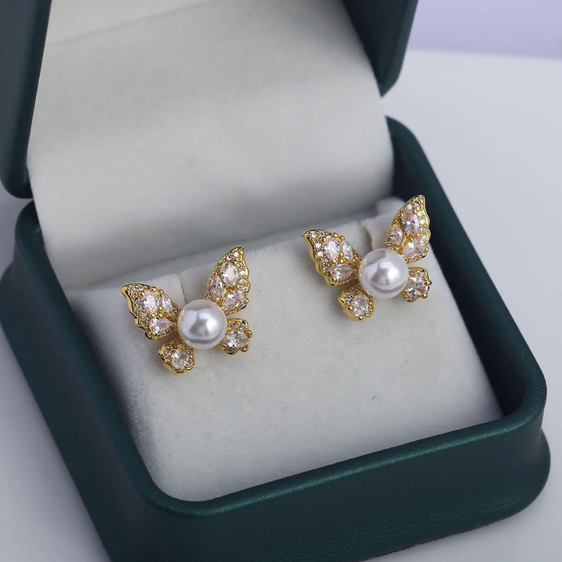 1Pair E276 Gold Plated Copper S925 Silver Needle Pearl Stud Earrings Findings Jewelry Making DIY Jewelry Accessories