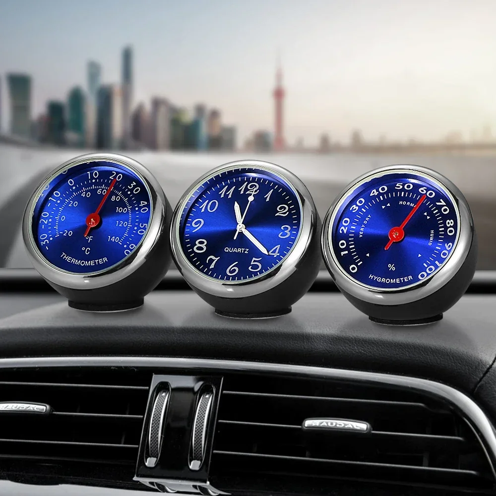 Ornement de voiture horloge automobile montre automatique thermomètre hygromètre maison Automobiles décoration intérieure horloge dans les accessoires de voiture
