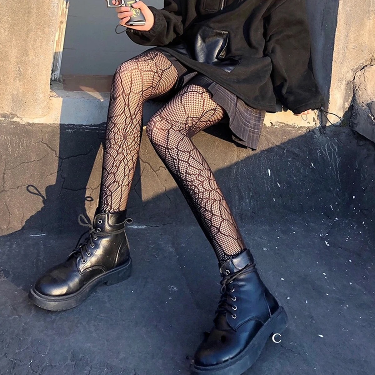 Career Fish Net Kinky Hottie  Big Size Pantyhose Lovers' Fish Net Nylons Cosplay Knitting Japanese Hot Hipster Indestructible