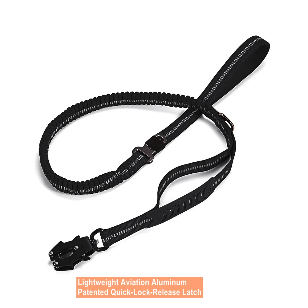 Heavy Duty Retractable Dog Leash Anti-Shock with Patented Aviation Aluminum Quick-Release Frog Clip - 360° Tangle-Free Strong Ny