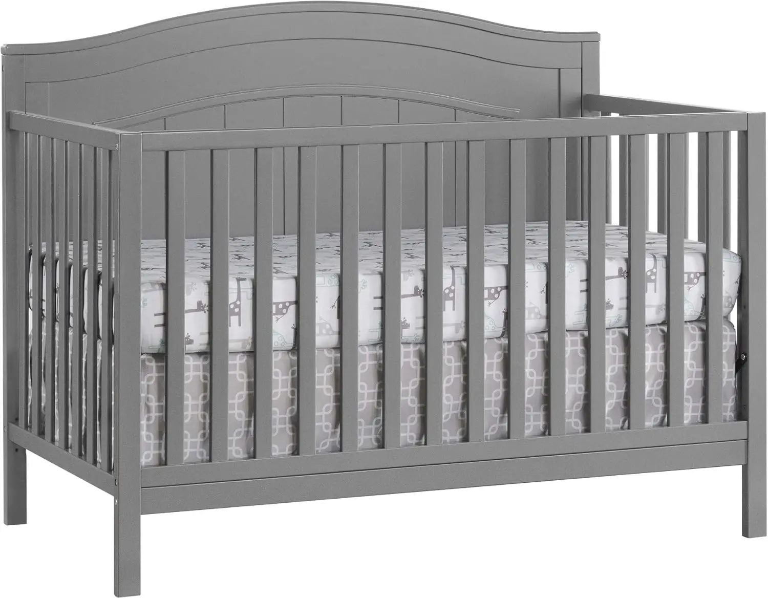 

Oxford Baby North Bay 4-in-1 Convertible Baby Crib, Dove Gray, GreenGuard Gold Certified