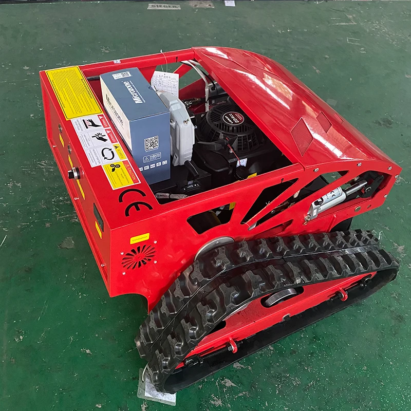 

Робот-газонокосилка с дистанционным управлением, гусеничным ходом, самоходная, с четырехтактным двигателем высокой мощности, для фермерских хозяйств