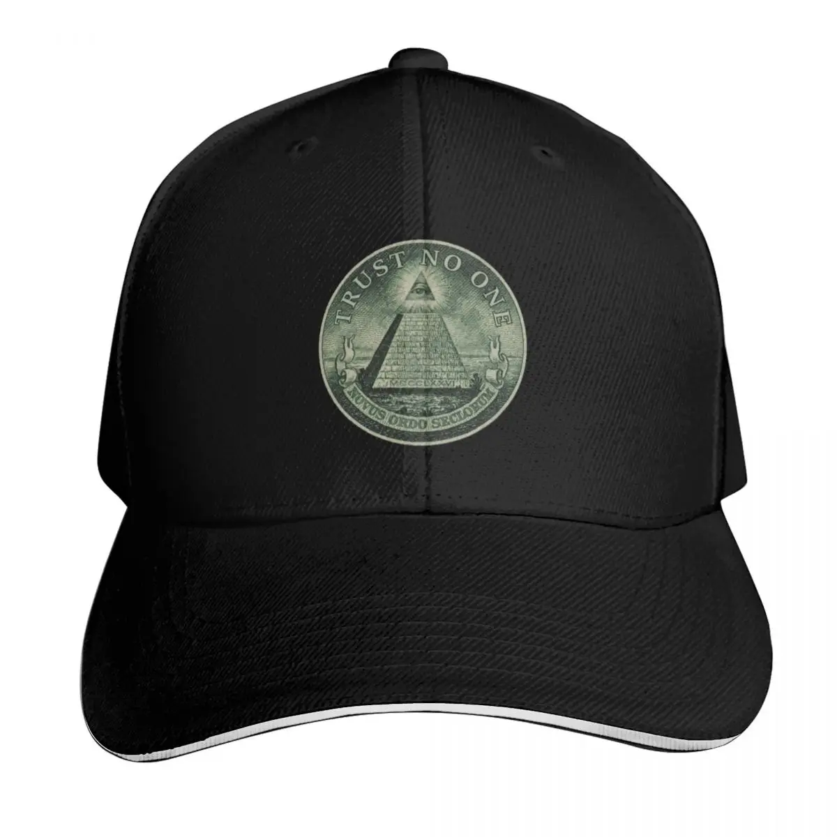 TRUST NO ONE Baseball Cap Summer Beach Travel Streetwear Hip Hop Trendy Vintage Retro Embroidered