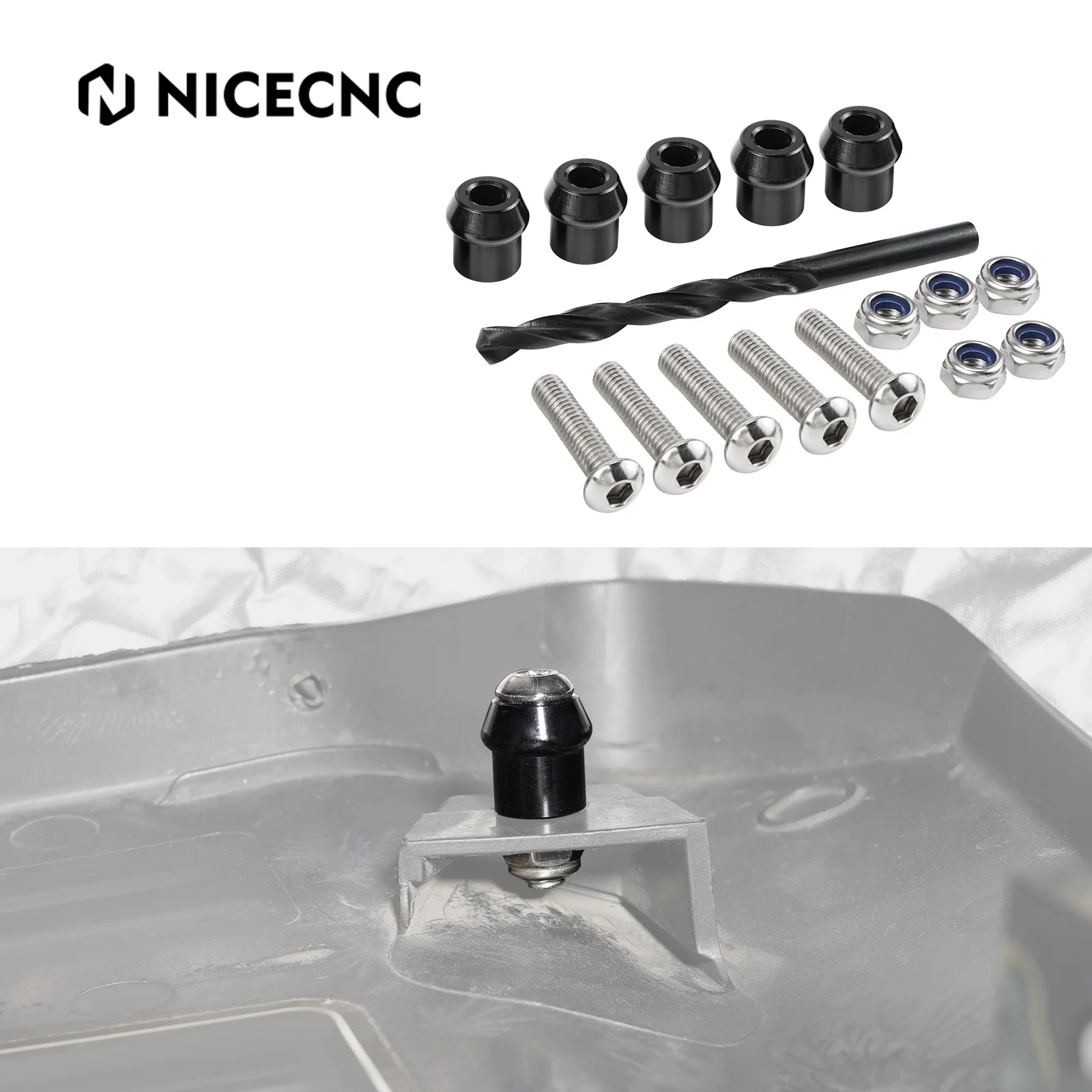 

NICECNC X3 Removable Hood Repair Kit Aluminum Parts UTV for Can Am Maverick X3 4x4 Turbo DPS 2017 2018 2020 2021