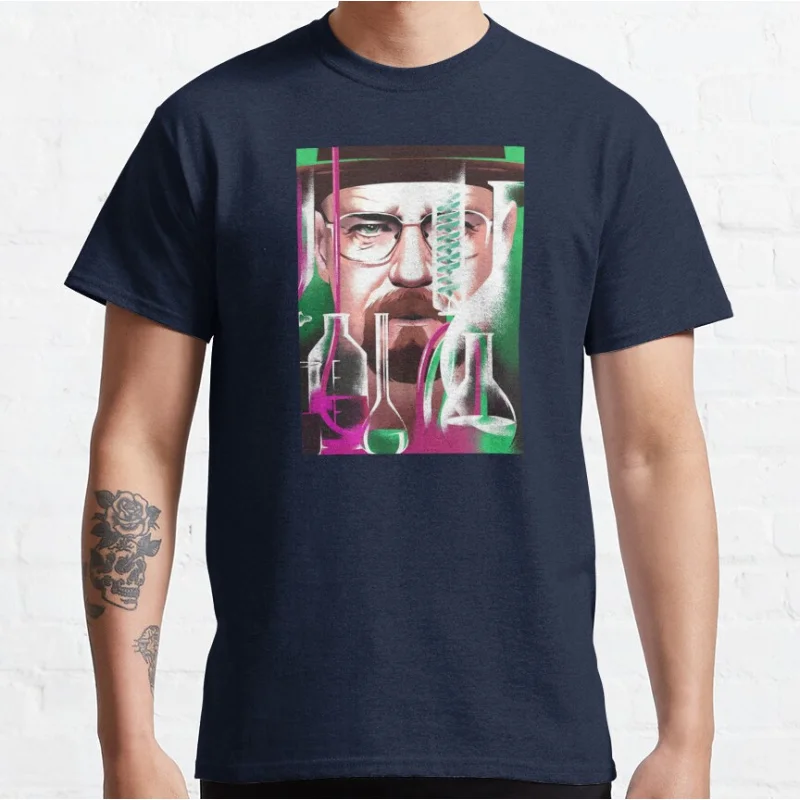 

American Crime Drama Breaking Bad Heisenberg for fan art graphic t shirts large size tee Unisex Adult all size S-6XL