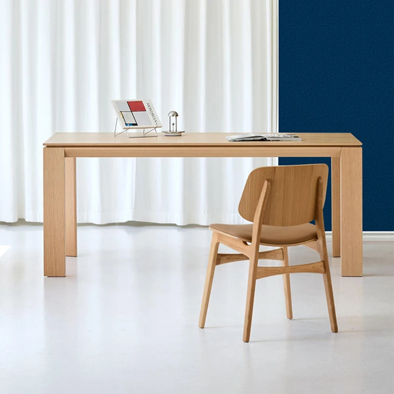 

Log style dining table, rectangular desk minimalist large board table