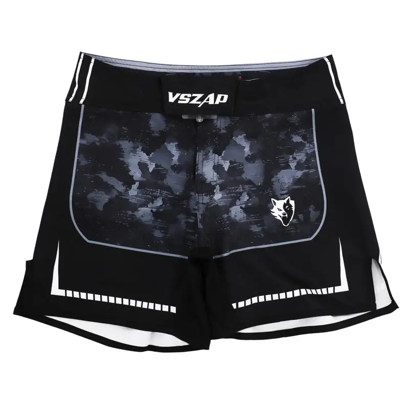 VSZAP Camouflage Storm Comprehensive Fighting Martial Arts Boxing Judo Training 5-point Wear resistant Shorts