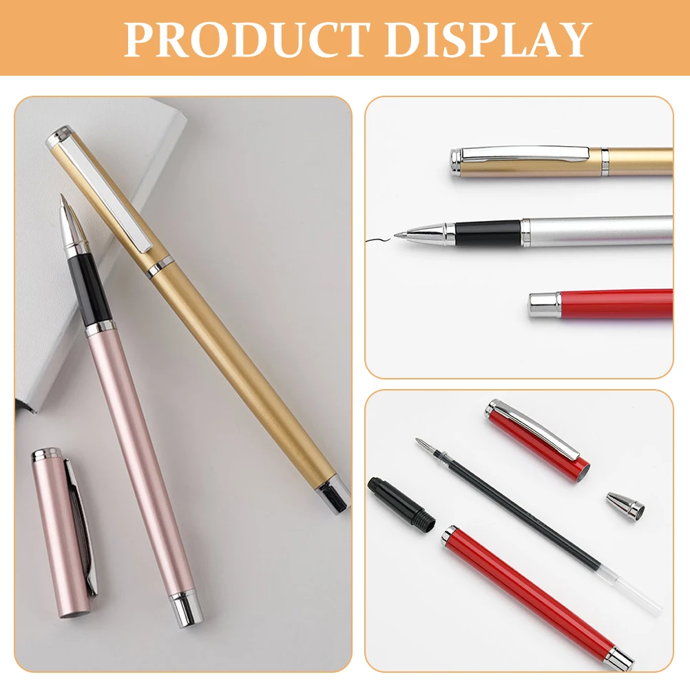 

7Pcs 0.5mm Creative Design Gel Pen Signature Writing Pens for Students Office Use (Black Gold Silver Gray )