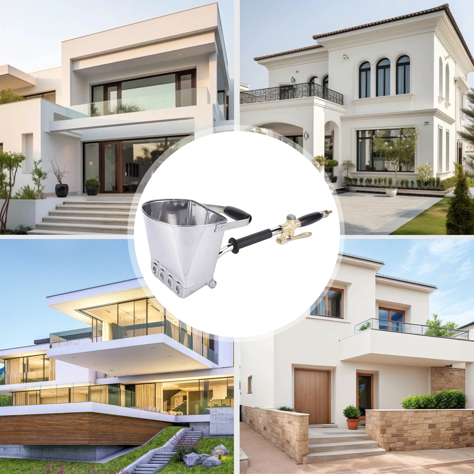 

4 Jet Concrete Stucco Plaster Sprayer Wall Cement Spray Gun Concrete Sprayer for Wall Painting