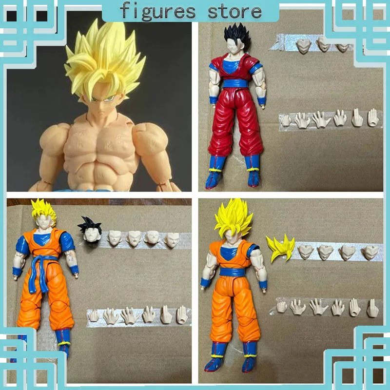 

S.H.Figuarts Shf Dragon Ball Son Goku Heads Accessories Super Saiya Ssj1 Ssj2 Model Kit Anime Action Figures Statue Toys