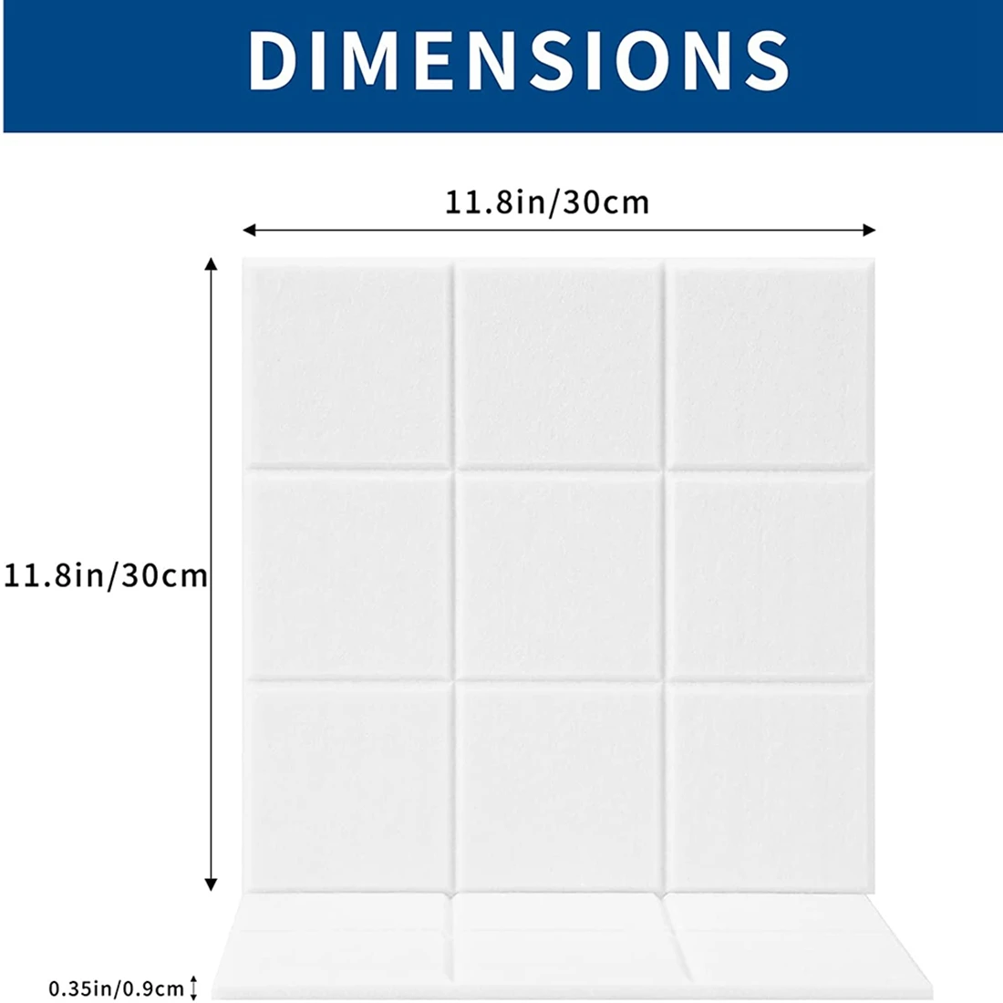 

AA75-12Pcs Self-Adhesive Acoustic Panels Decor Tiles,Sound Panels 9 Mesh Pin Boards,Acoustic Treatment For Studio