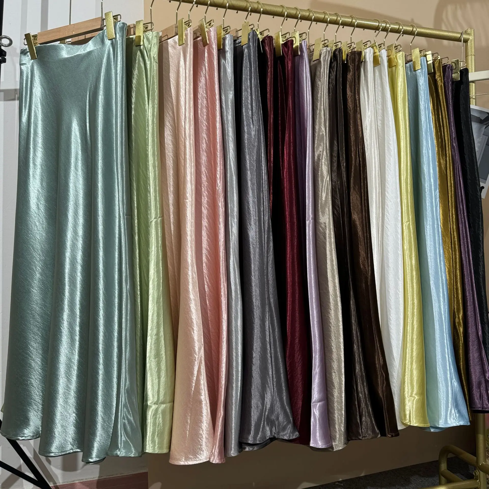 Spring And Summer Satin Pearlescent Classic Fishtail Skirt Skirt Women