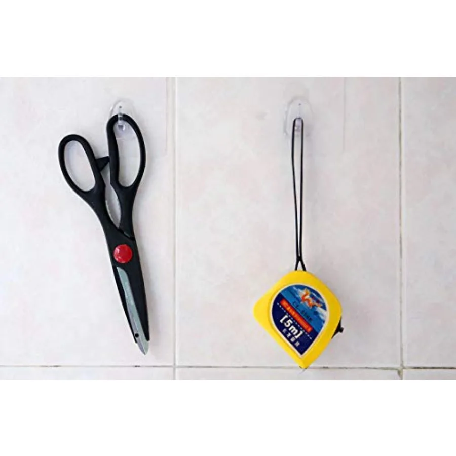 FIGO 10 عبوات 15 ماكس خطاف جدار صغير سلس لاصق شفاف سلس خطاف عملي إبداعي جدًا لـ Drillfr #6