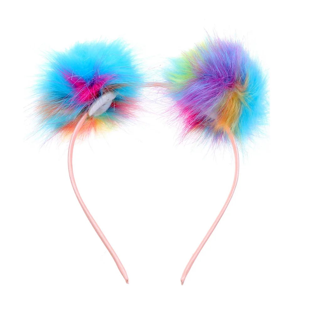 

Ball Girls Hairband Kids Hairband Christmas Pom Party Accessories Kids Hair Hoop Baby Girl Holiday Prop