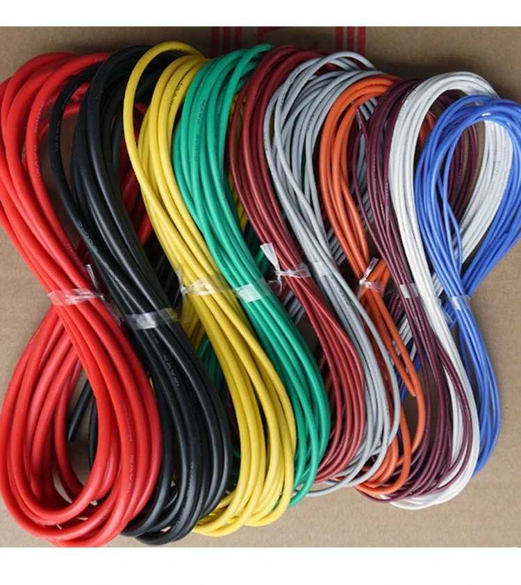 5M Heat-resistant cable 30 28 26 24 22 20 18 16 15 14 13 12 10 AWG Ultra Soft Silicone Wire High Temperature Flexible Copper