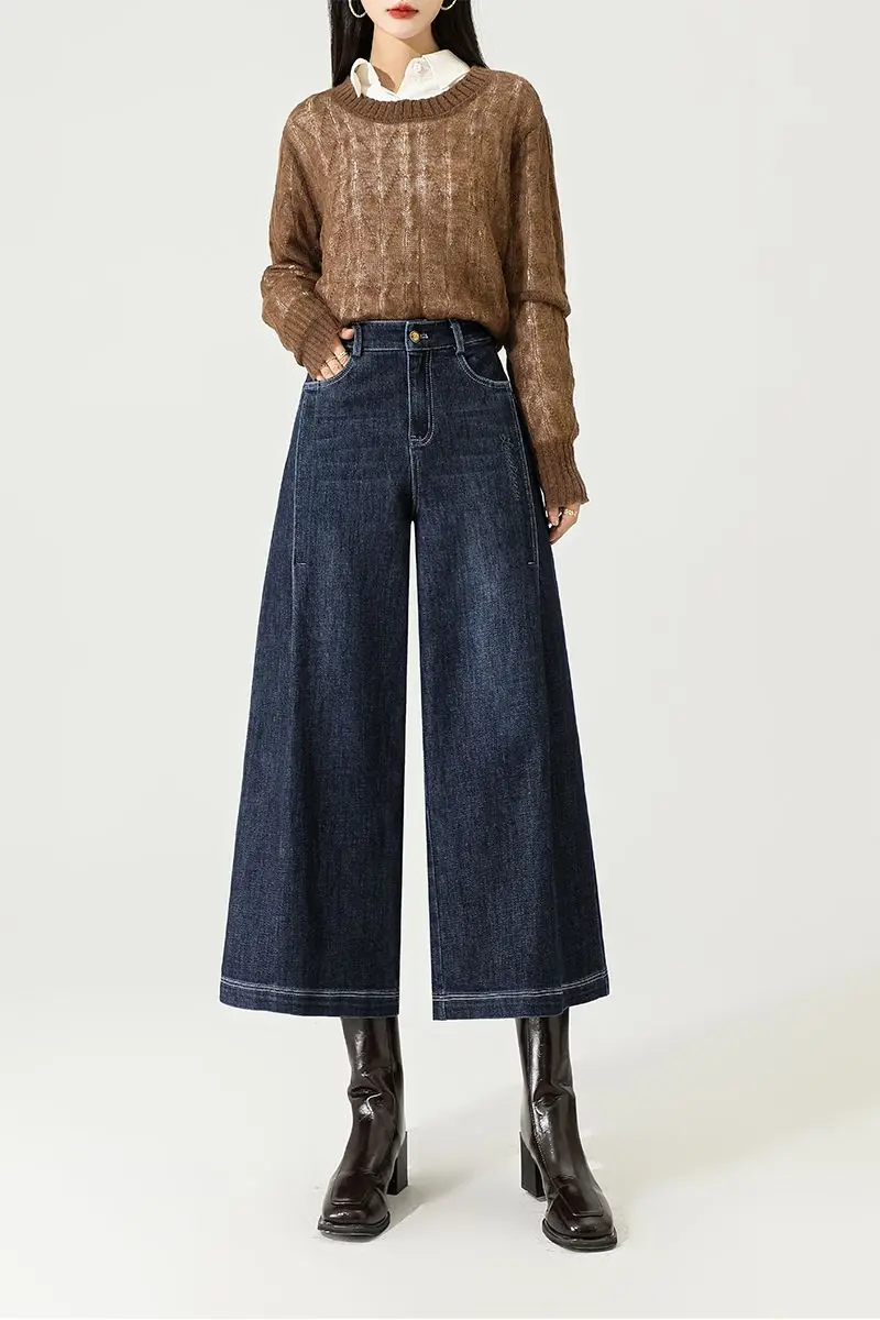 Streamgirl-pantalones vaqueros holgados para mujer, Jeans clásicos de pierna recta, de cintura alta, Estilo Vintage, A218