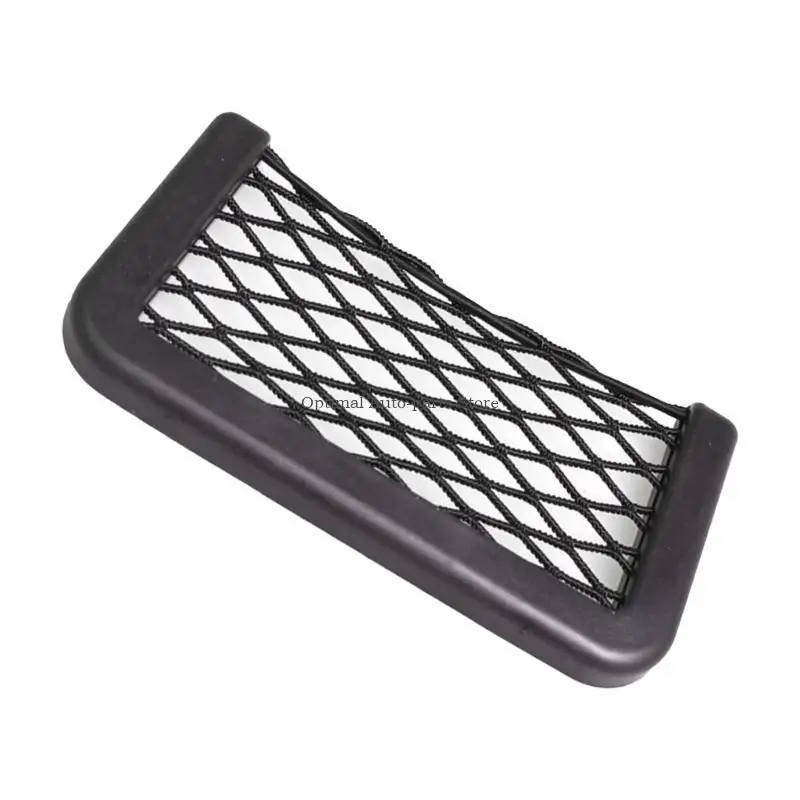 

Practical Car Storage Solution with Elastic Mesh Family Car Organizers Back Net for Phones Magazines & Beverages