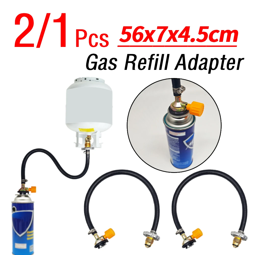 

Адаптер для заправки газовых баллонов (1/2 шт.), универсальный, для походных газовых плит, пропановый, соединительный шланг для газового баллона