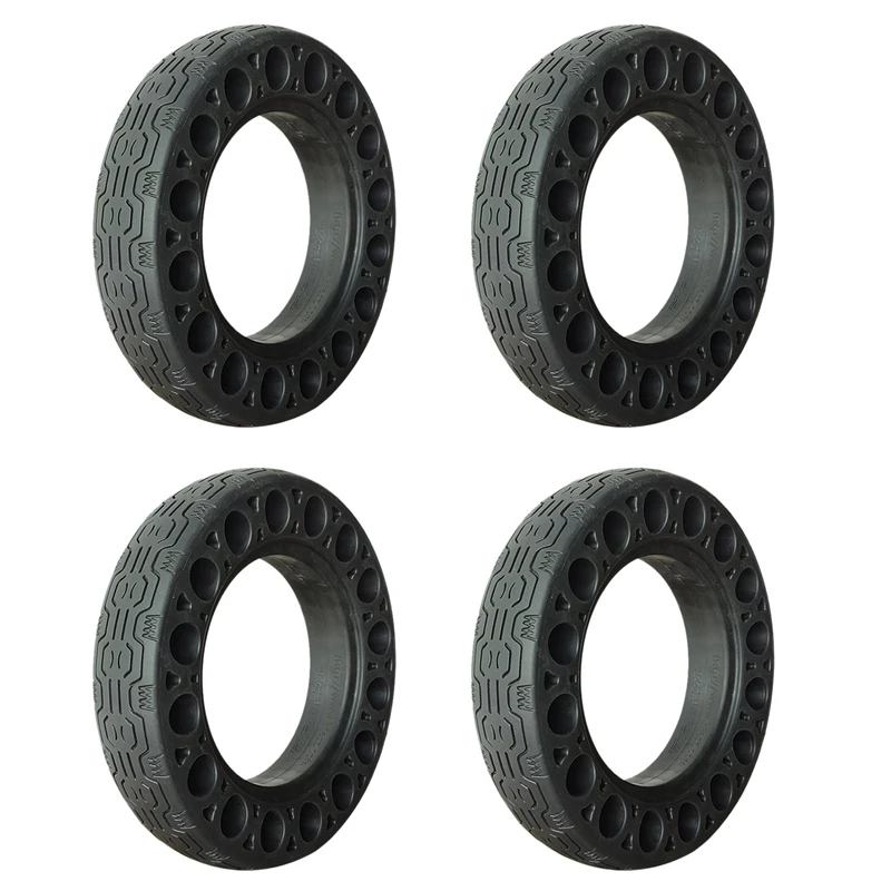 

4X 10 Inch Rubber Solid Tires For Ninebot Max G30 Electric Scooter Honeycomb Shock Absorber Damping Tyre Black