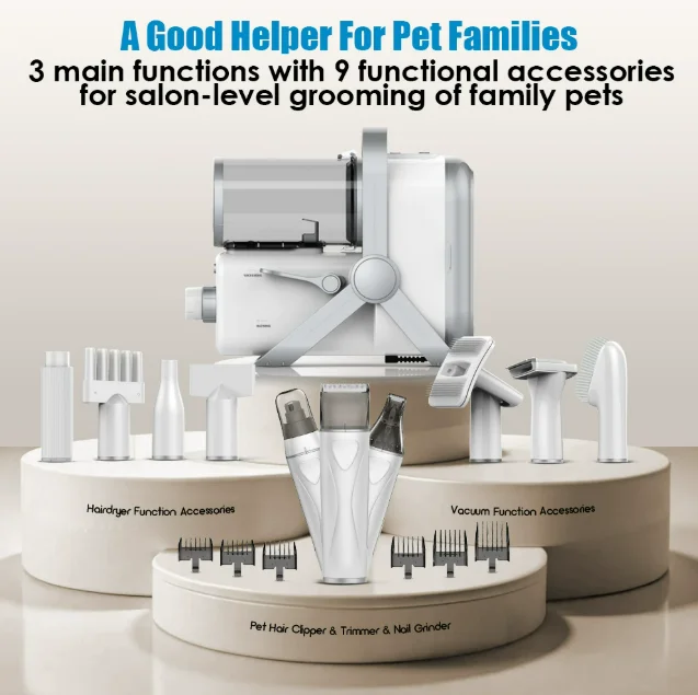 High Quality Pet Multifunctional Clipper Vacuum Grooming Machine