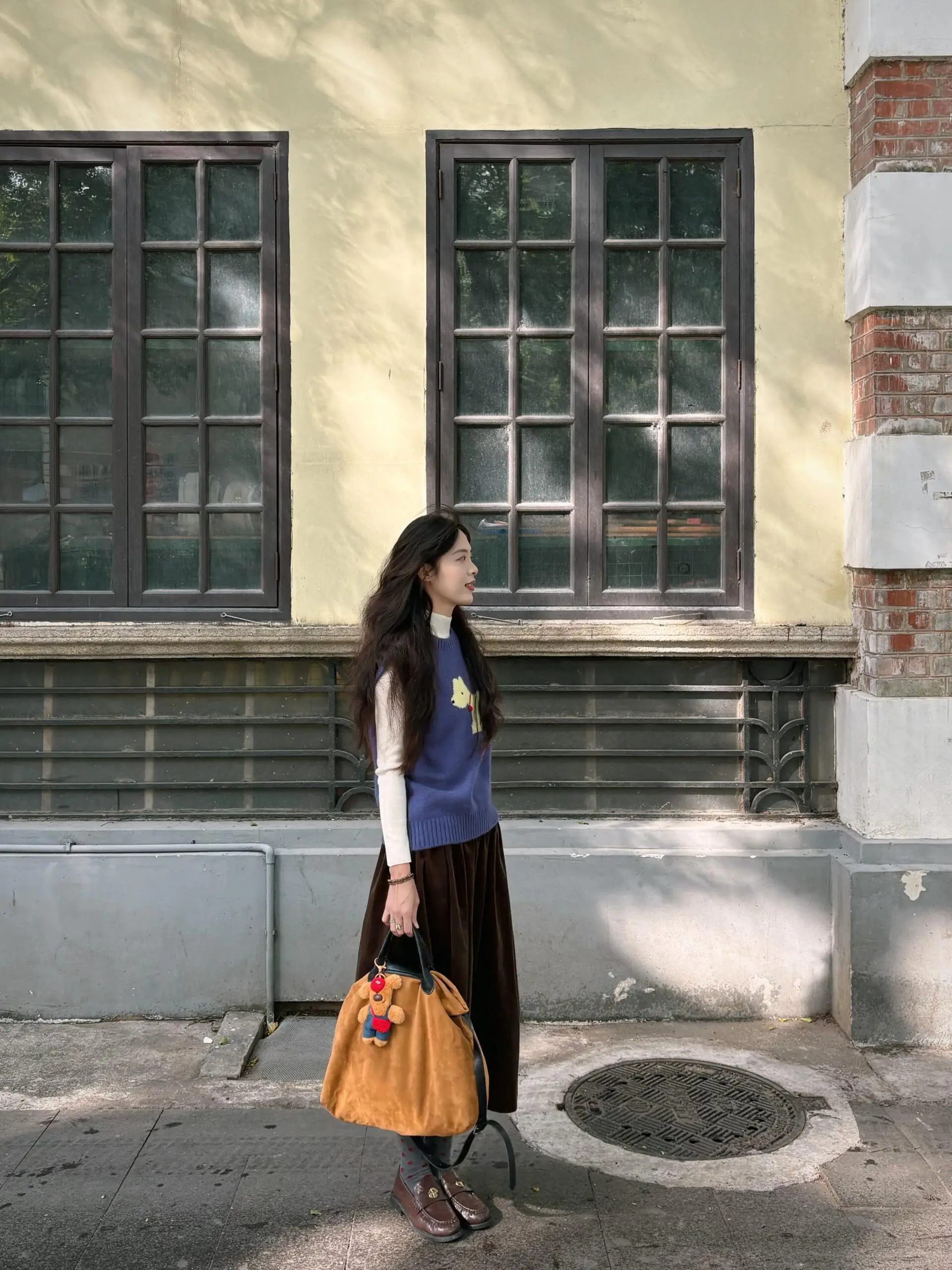 한국 슬림핏 니트 조끼 여성용 가을 겨울 신상 레이어드 어깨 패드 이너탑