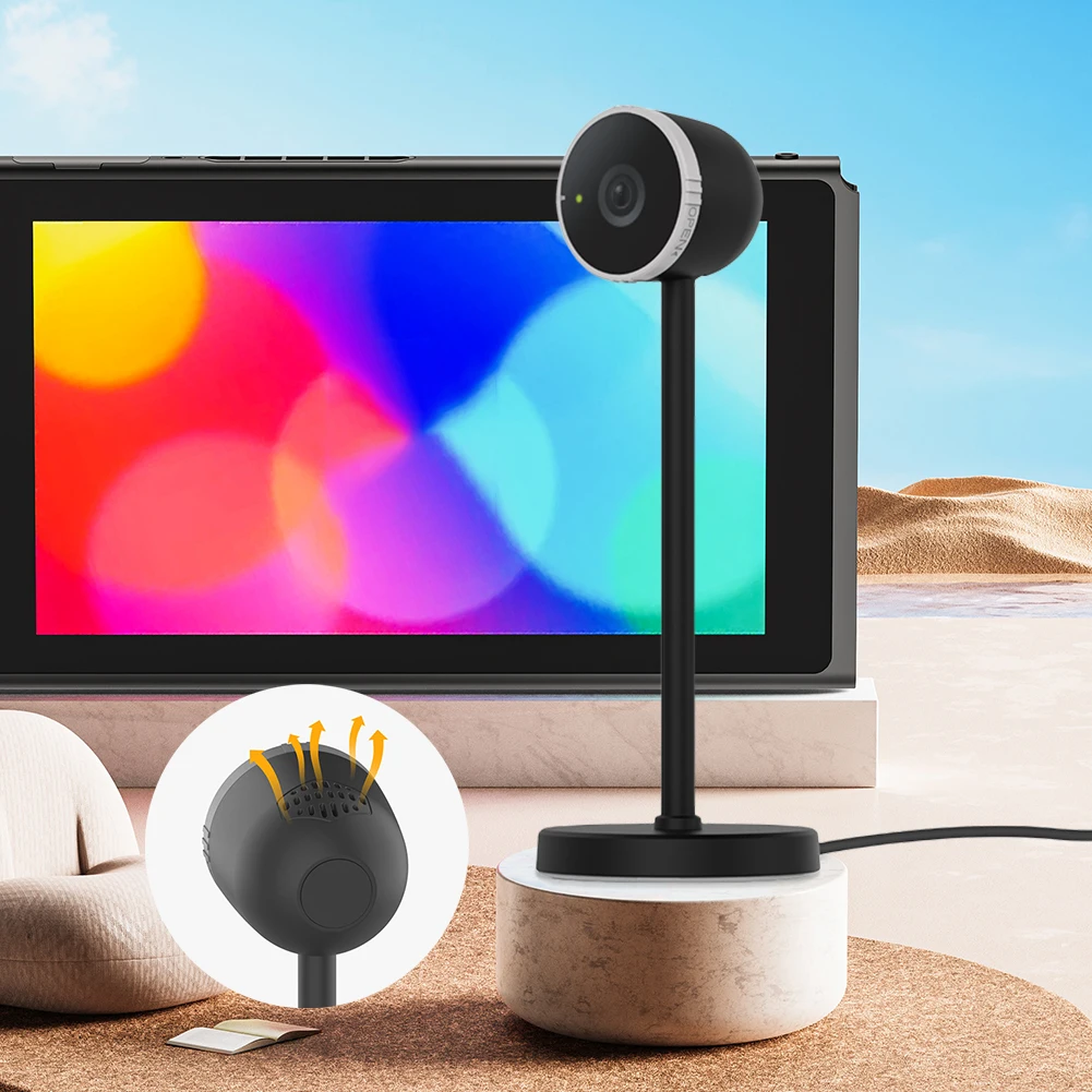 For NS2 Creative Desktop Camera with Heat Dissipation Hole Video Capture Camera Video Chat Wide Angle Camera Gaming Accessories