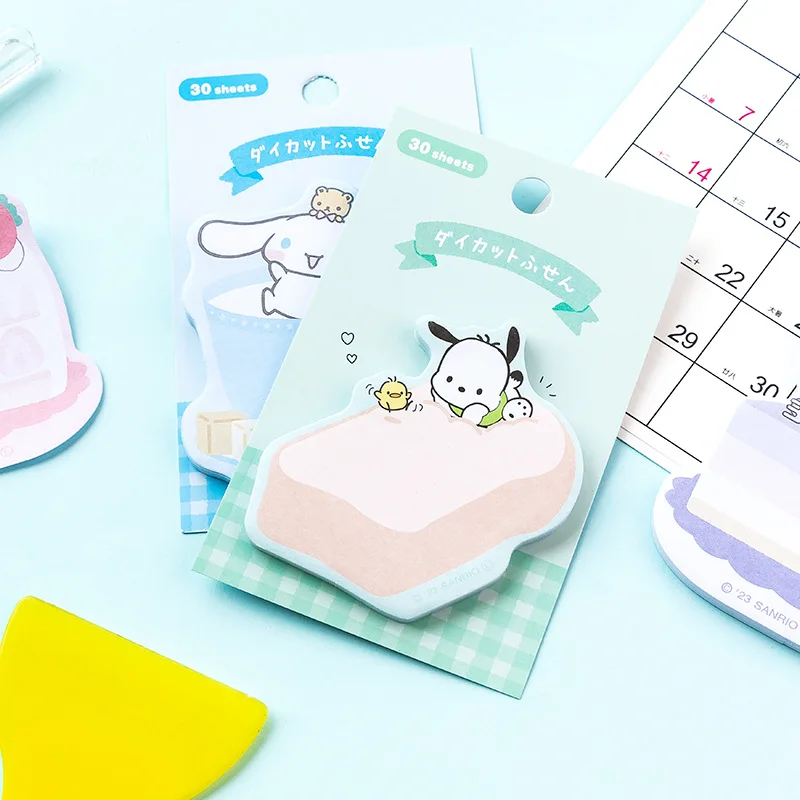 Imagem -03 - Sanrio Melody Kuromi Cinnamoroll Memo Pad Sticky Notes Etiqueta de Papelaria Planejador Notepad Etiqueta Post Abastecimento Escolar 40 Pcs por Lote