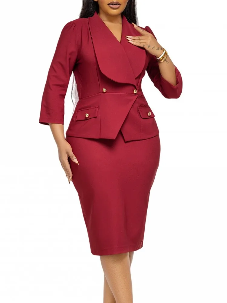 فساتين أفريقية للنساء أنيقة لربيع وخريف 3/4 كم فستان Dashiki ميدي للسيدات ملابس أفريقية تقليدية خرافية #5