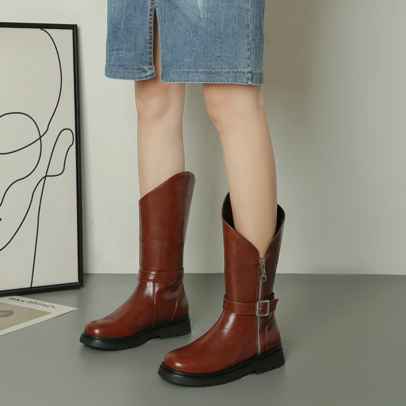 Autunno Inverno Moda Prestazioni Stivali alti Ragazze Principessa Scarpe per bambini Nero Danza Stivali da cavaliere all'aperto Bambini Studente Bambino