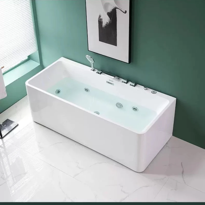 Acrylic household constant temperature surfing Jacuzzi K1709T small apartment independent three-group-sided rectangular bathtub