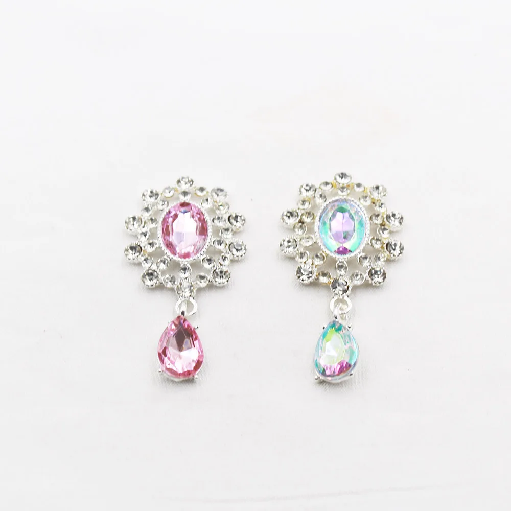 3pcs OFXSHIP French Court Style Alloy Flower Bead Count Glass Gem DIY Princess Skirt JK Accessory Materials