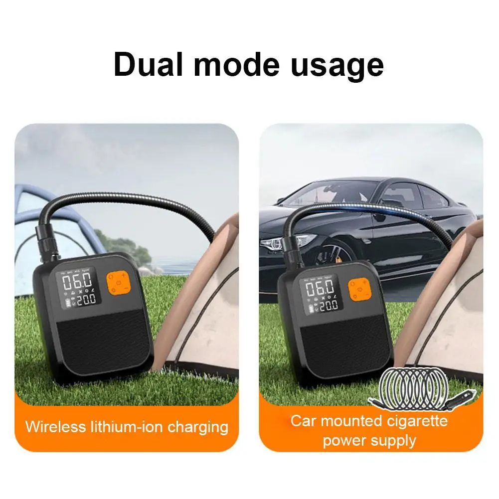 Portable Electric Air Pump Adjustable Air Pressure Overpressure/flow Protection For Inflatable Swimming Rings/surfboards/tents