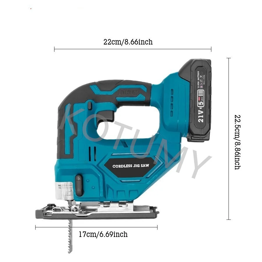 3000SPM Electric Curved Saw Cordless Jig Saw Portable Multifunction Carpenter Power Tool For Makita 21V Battery Pin