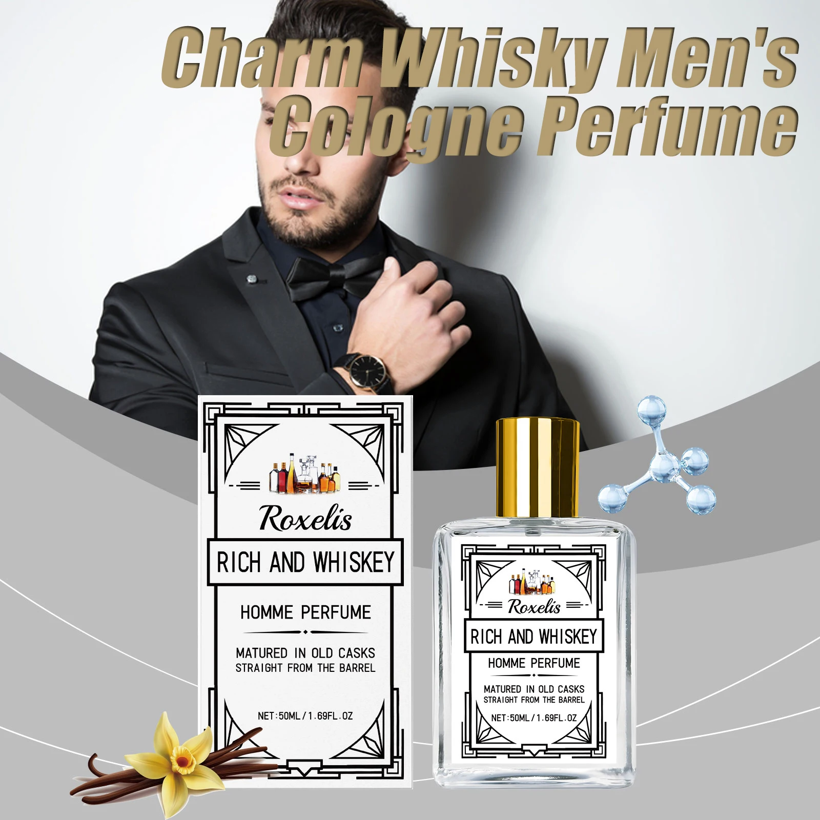 

Perfume For Men Charm Whisky Men's Cologne Perfume Intense Aroma Long-lasting fragrance Pheromone Men Perfumes For All Occasions