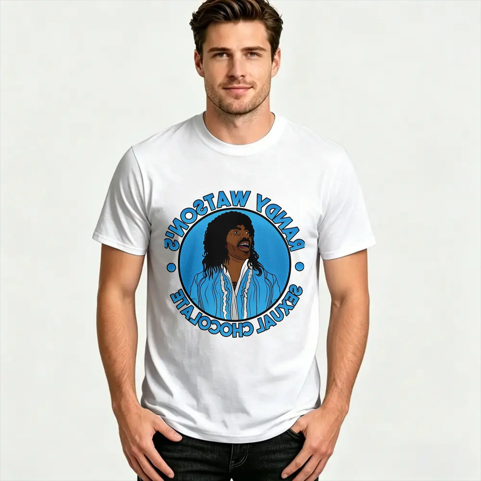 Men's Sexual Chocolate Randy Watson T Shirt  100% Cotton Clothing Cool Short Sleeve O Neck Tee Shirt Printed T-Shirts